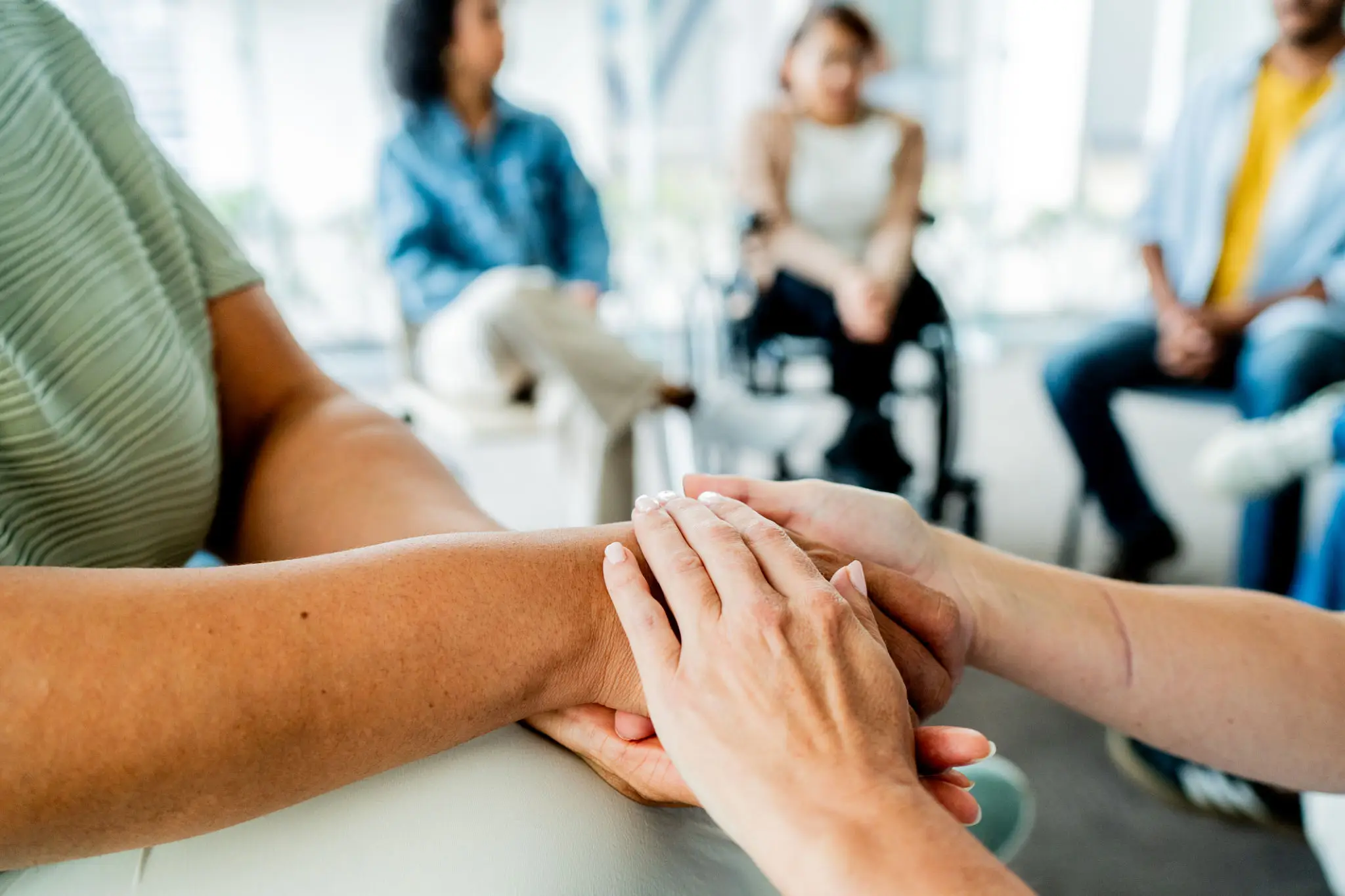 People in a counseling circle